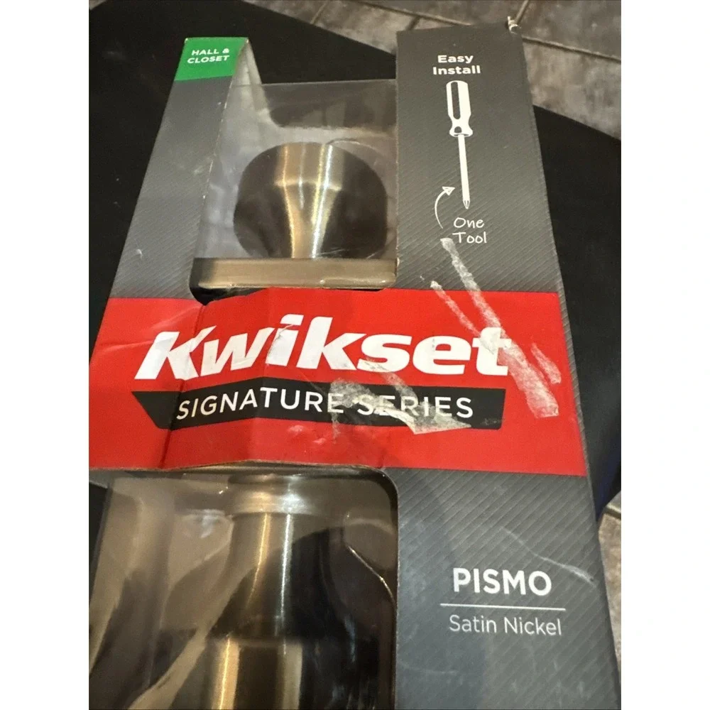 Kwikset‎  Satin Nickel Hall/Closet Door Handle Pismo